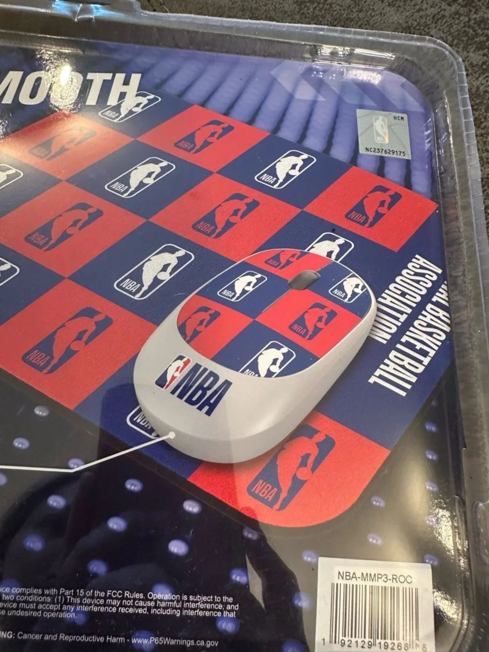 Houston Rockets NBA Wireless Mouse and Mouse Pad- Checkered